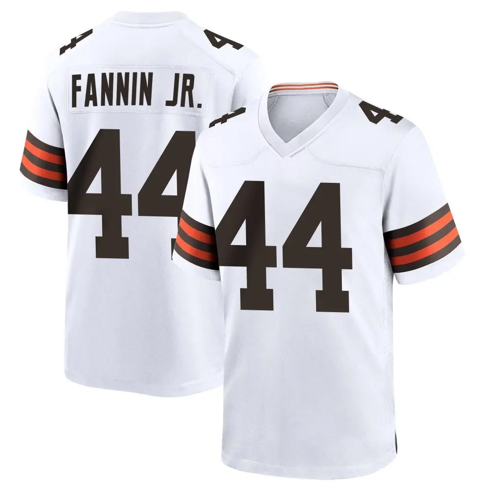 Blackjersey C.Browns #44 Harold Fannin Jr. Player White Home Game Stitched Jerseys