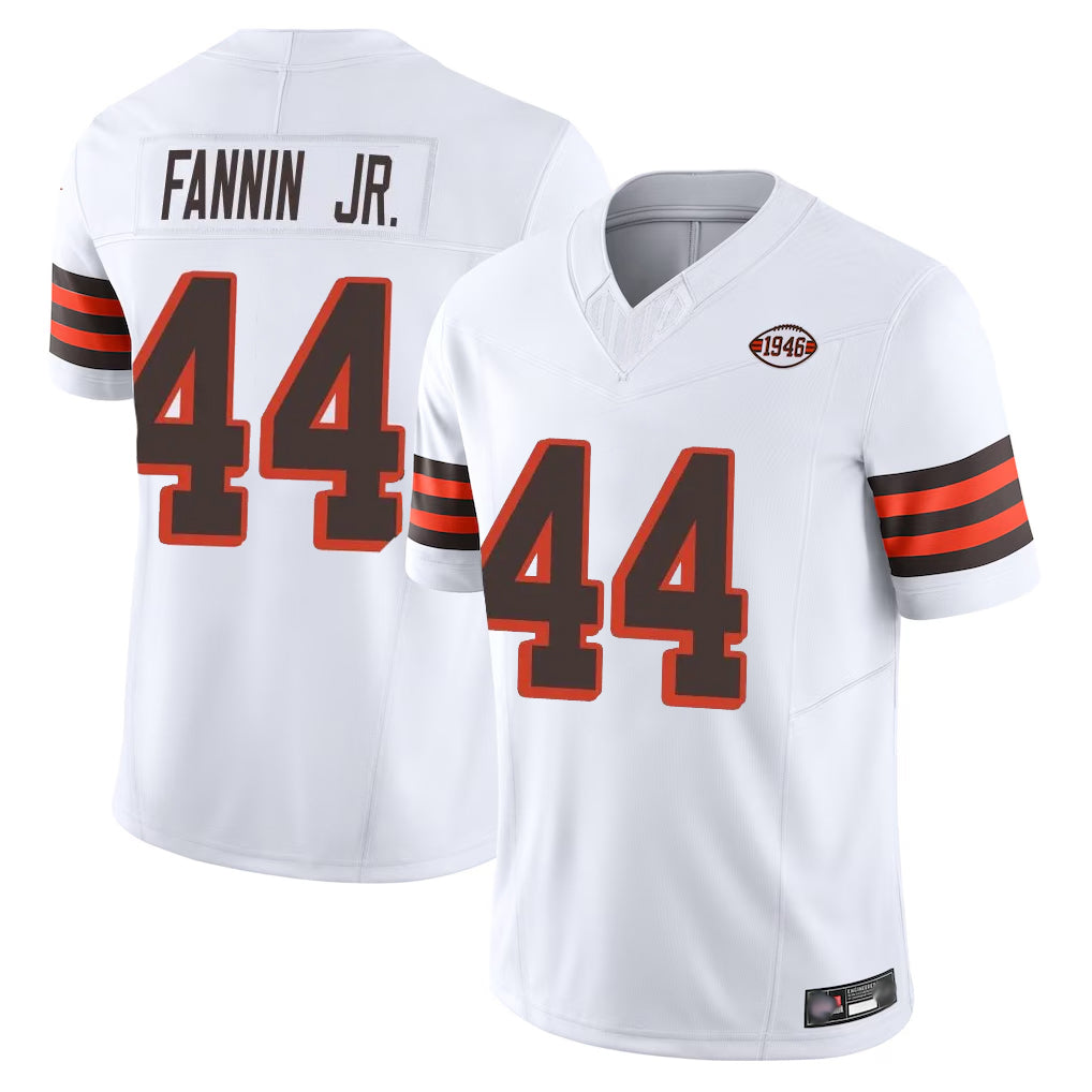 Blackjersey C.Browns #44 Harold Fannin Jr. Player White Limited Vapor F.U.S.E. Alternate Game Stitched Jerseys