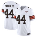 Blackjersey C.Browns #44 Harold Fannin Jr. Player White Vapor F.U.S.E. Limited Home Game Stitched Jerseys
