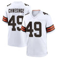 Blackjersey C.Browns #49 Carson Schwesinger Player White Home Game Stitched Jerseys