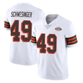 Blackjersey C.Browns #49 Carson Schwesinger Player White Limited  Vapor 1946 Collection Alternate Game Stitched Jerseys
