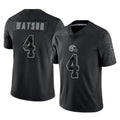 Blackjersey C.Browns #4 Deshaun Watson Player Black Reflective Home Game Stitched Jerseys