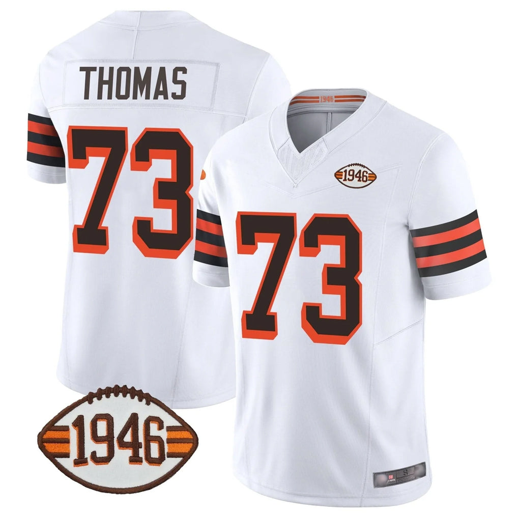 Blackjersey C.Browns #73 Joe Thomas Player White Limited Vapor F.U.S.E. Alternate Game Stitched Jerseys
