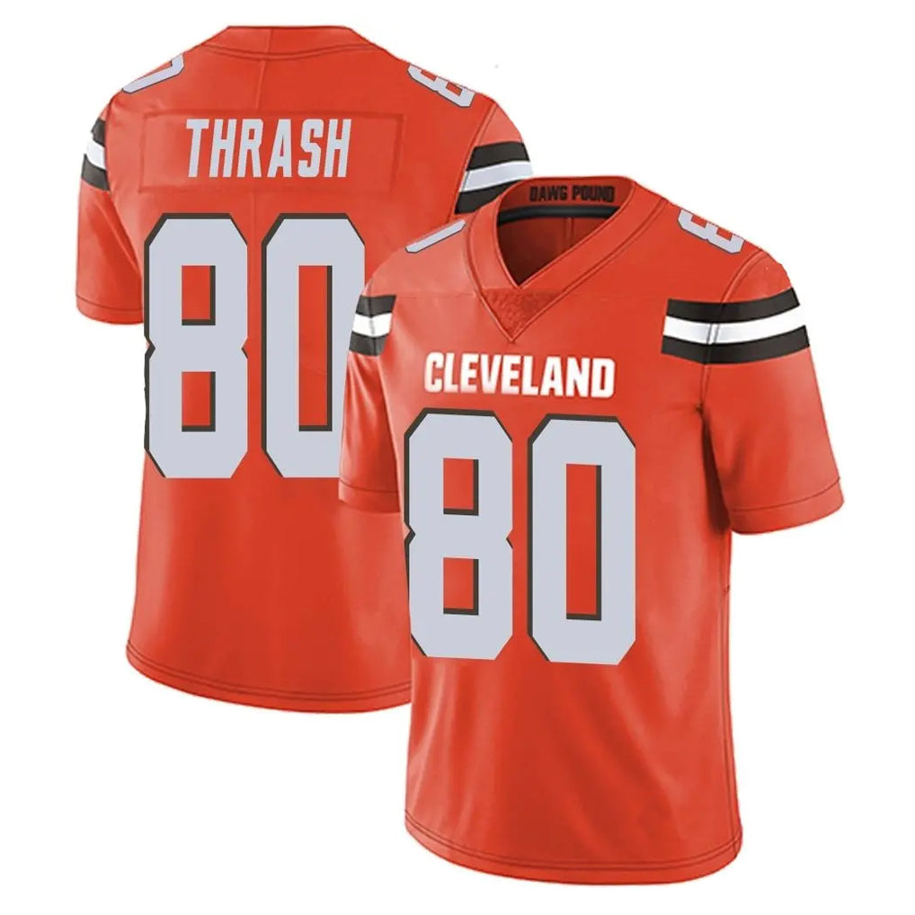 Blackjersey C.Browns #80 Jamari Thrash Player Orange Alternate Vapor Untouchable Limited Home Game Stitched Jerseys