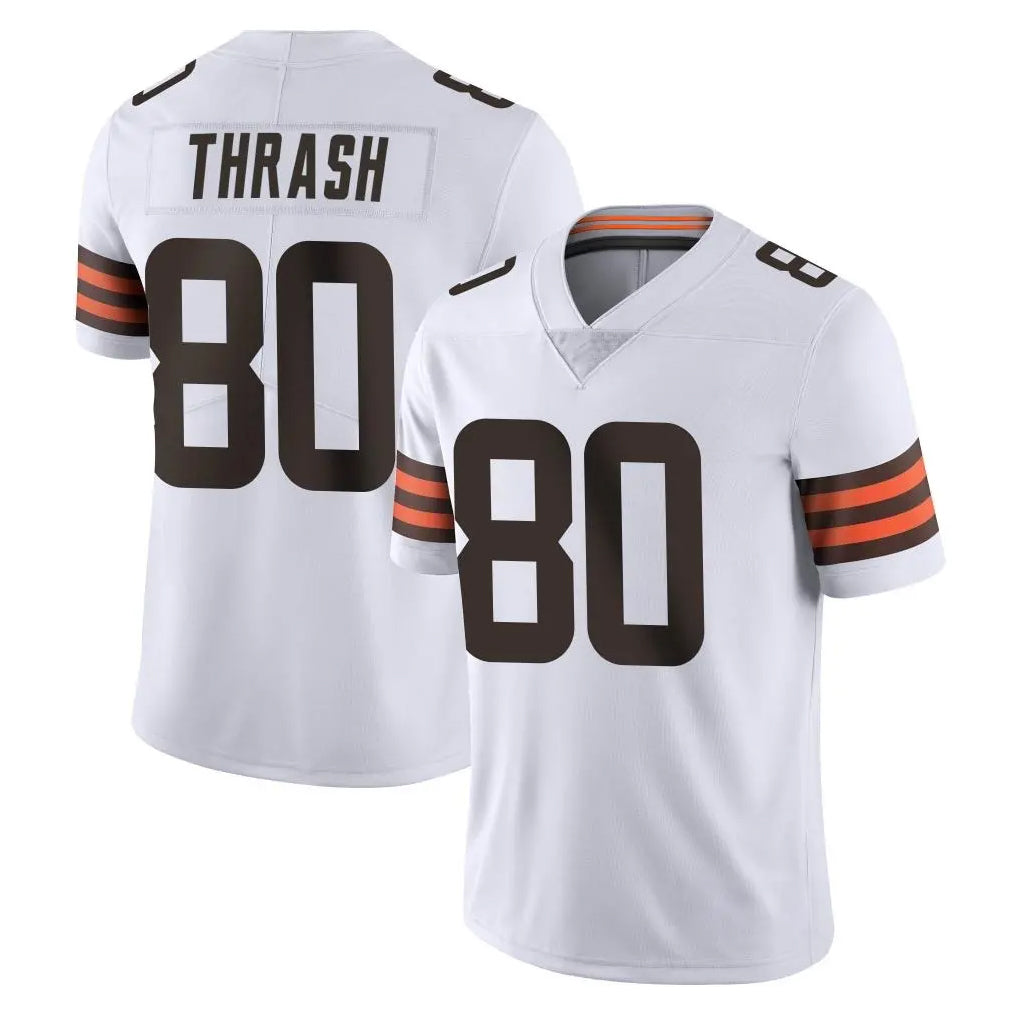 Blackjersey C.Browns #80 Jamari Thrash Player White Vapor Untouchable Limited Home Game Stitched Jerseys