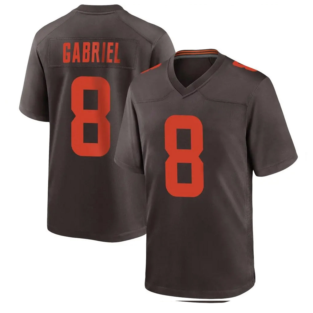 Blackjersey C.Browns #8 Dillon Gabriel Player Brown Alternate Home Game Stitched Jerseys