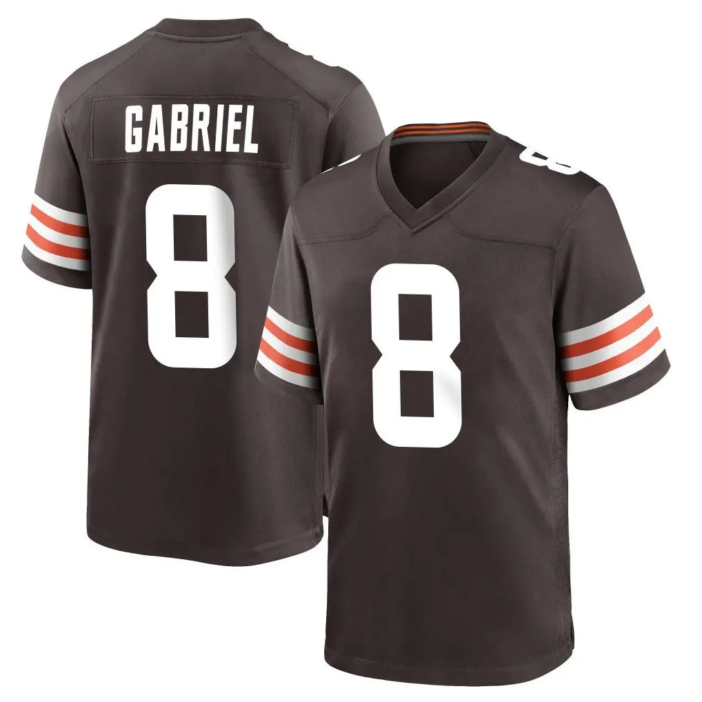 Blackjersey C.Browns #8 Dillon Gabriel Player Brown Home Game Stitched Jerseys