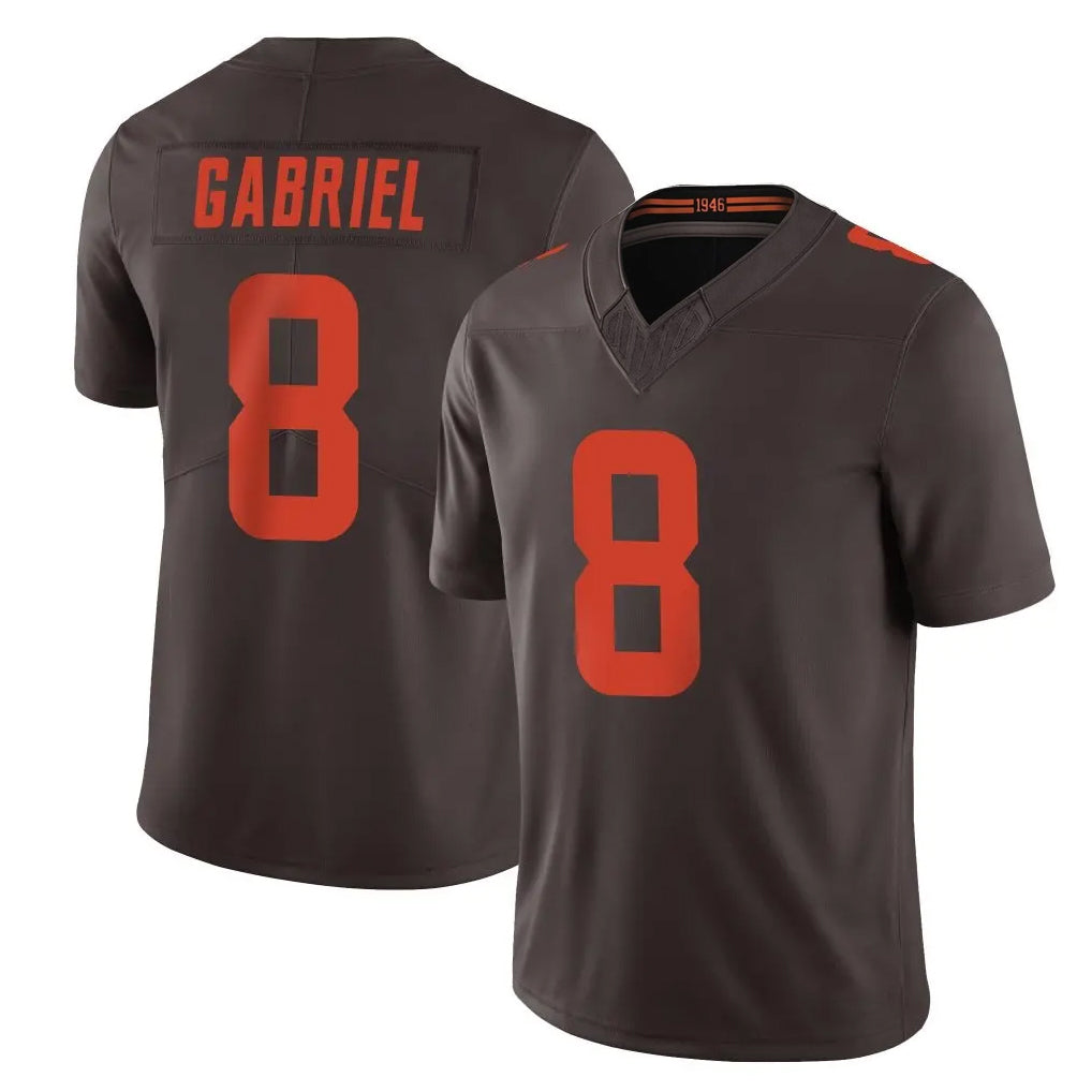 Blackjersey C.Browns #8 Dillon Gabriel Player Brown Limited Vapor F.U.S.E. Alternate Game Stitched Jerseys