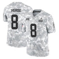 Blackjersey C.Browns #8 Jared Verse Player Arctic Camo Salute to Service Limited Home Game Stitched Jerseys