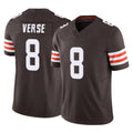 Blackjersey C.Browns #8 Jared Verse Player Brown Vapor F.U.S.E. Limited Home Game Stitched Jerseys