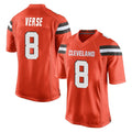 Blackjersey C.Browns #8 Jared Verse Player Orange Home Game Stitched Jerseys