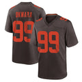 Blackjersey C.Browns #99 Julian Okwara Player Brown Alternate Home Game Stitched Jerseys