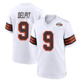 Blackjersey C.Browns #9 Grant Delpit Player White Alternate Home Game Stitched Jerseys