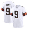 Blackjersey C.Browns #9 Grant Delpit Player White Home Game Stitched Jerseys