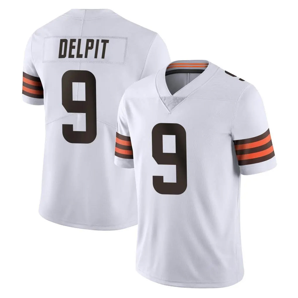 Blackjersey C.Browns #9 Grant Delpit Player White Vapor Untouchable Limited Home Game Stitched Jerseys