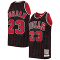 Blackjersey C.Bulls #23 Michael Jordan Mitchell & Ness Black 199697 Hardwood Classics Authentic Jerseys