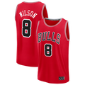 Blackjersey C.Bulls #8 Caleb Wilson  Red 2026 Draft First Round Pick Fast Break Jerseys - Icon Edition