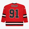 Blackjersey C.Bulls #91 Dennis Rodman Mitchell & Ness Red Big & Tall  Hockey Jerseys