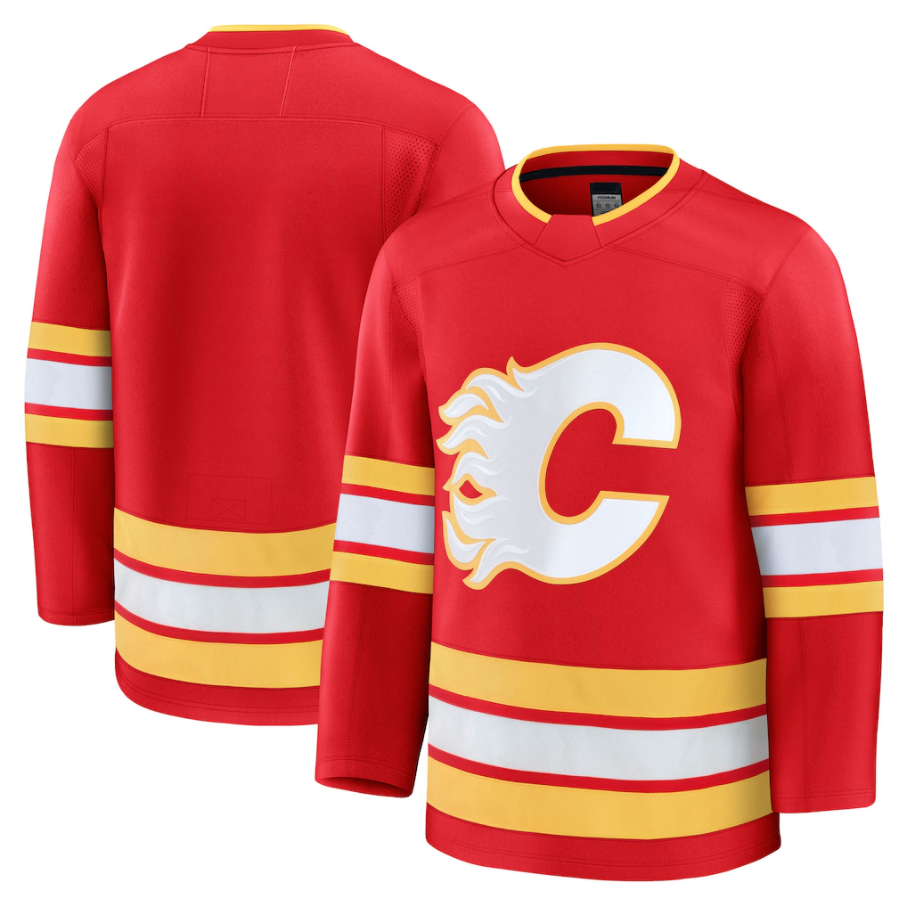 Blackjersey C.Flames Red Home Premium Jerseys