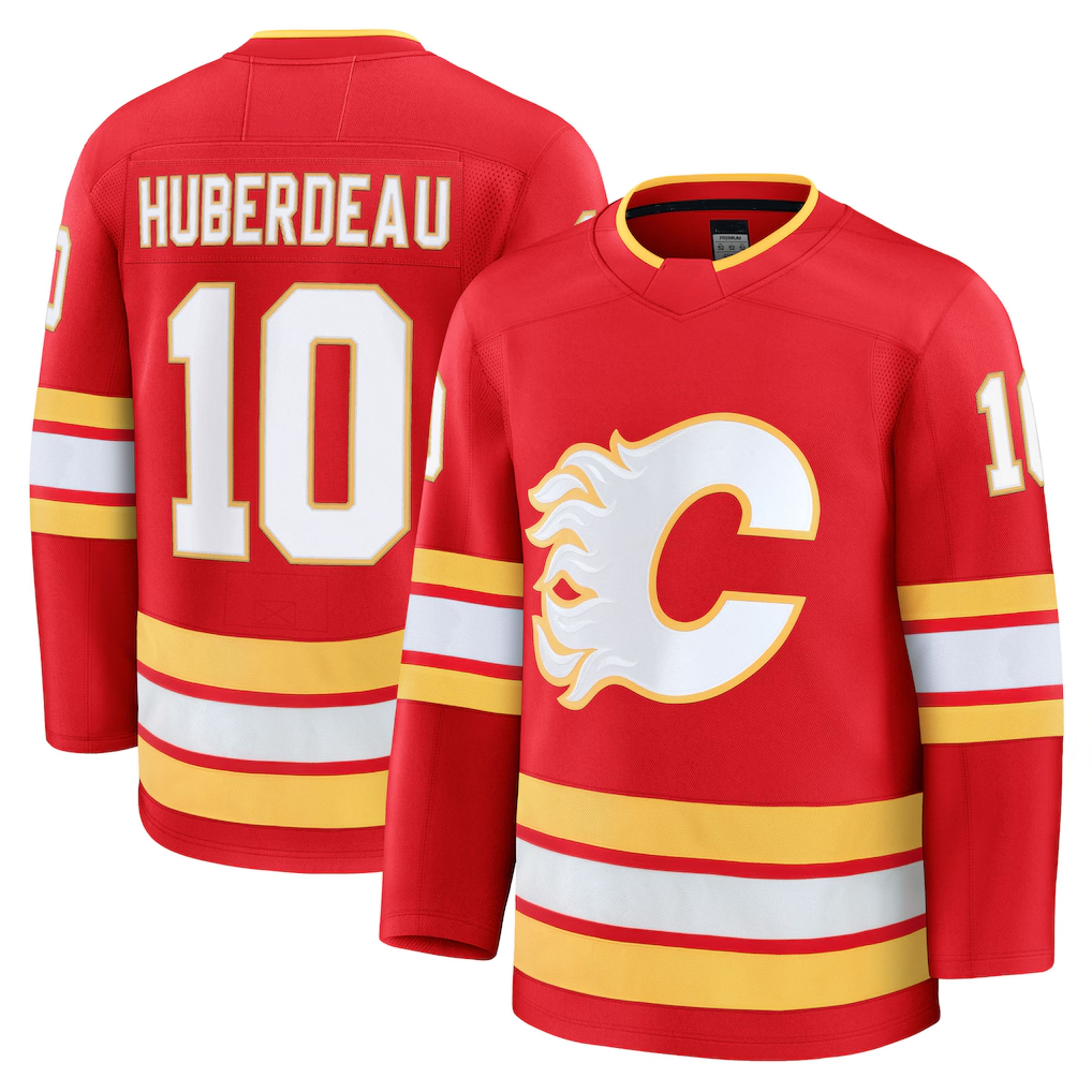 Blackjersey C.Flames #10 Jonathan Huberdeau Red Home Breakaway Player Jerseys