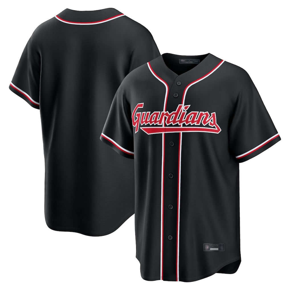 Blackjersey C.Guardians Black Fashion Out Home Game Blank Player Stitched Jerseys