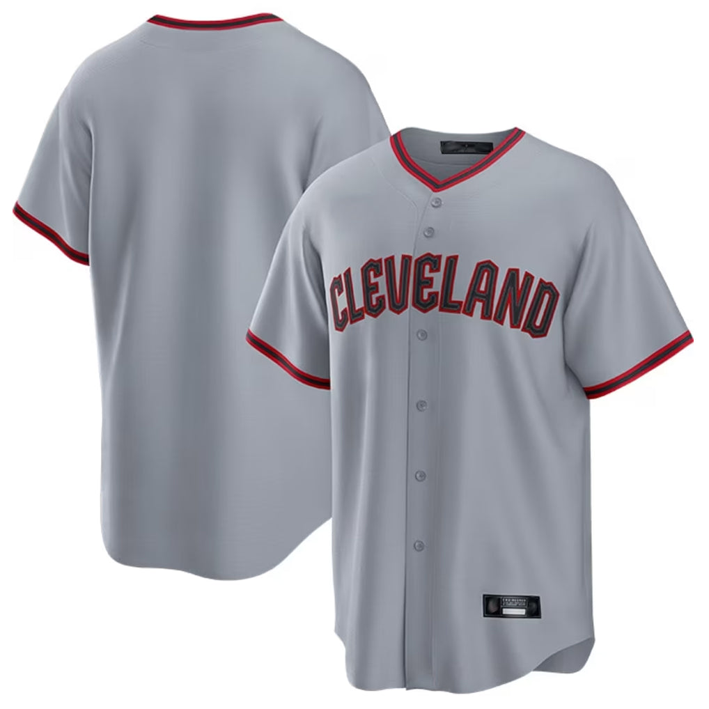 Blackjersey C.Guardians Gray Home Game Blank Player Stitched Jerseys