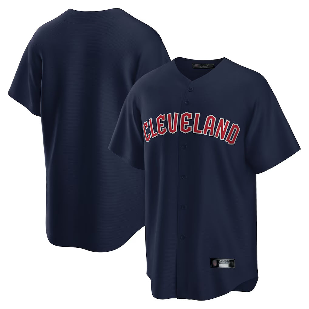 Blackjersey C.Guardians Navy Game Home Blank Player Stitched Jerseys