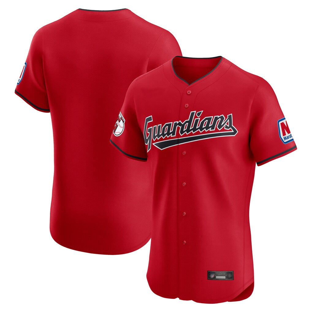 Blackjersey C.Guardians Red Limited Elite Home Blank Player Stitched Jerseys