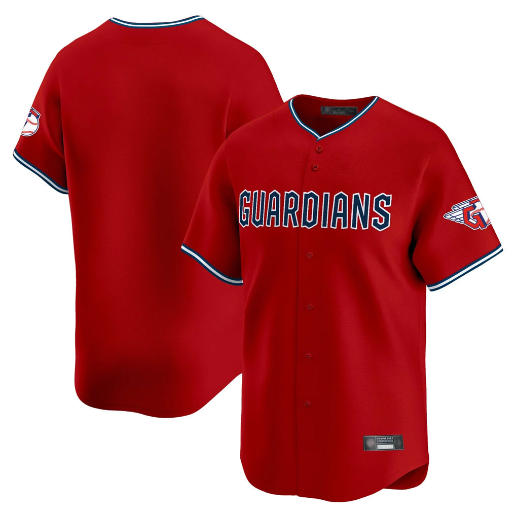 Blackjersey C.Guardians Red Limited Home Blank Player Stitched Jerseys