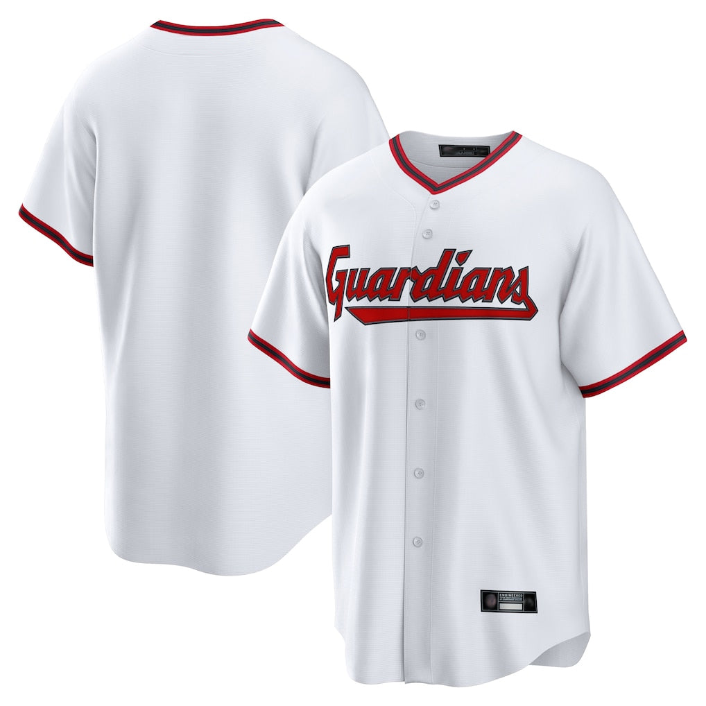 Blackjersey C.Guardians White Game Home Blank Player Stitched Jerseys