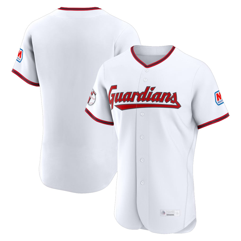 Blackjersey C.Guardians White Limited Elite Home Blank Player Stitched Jerseys