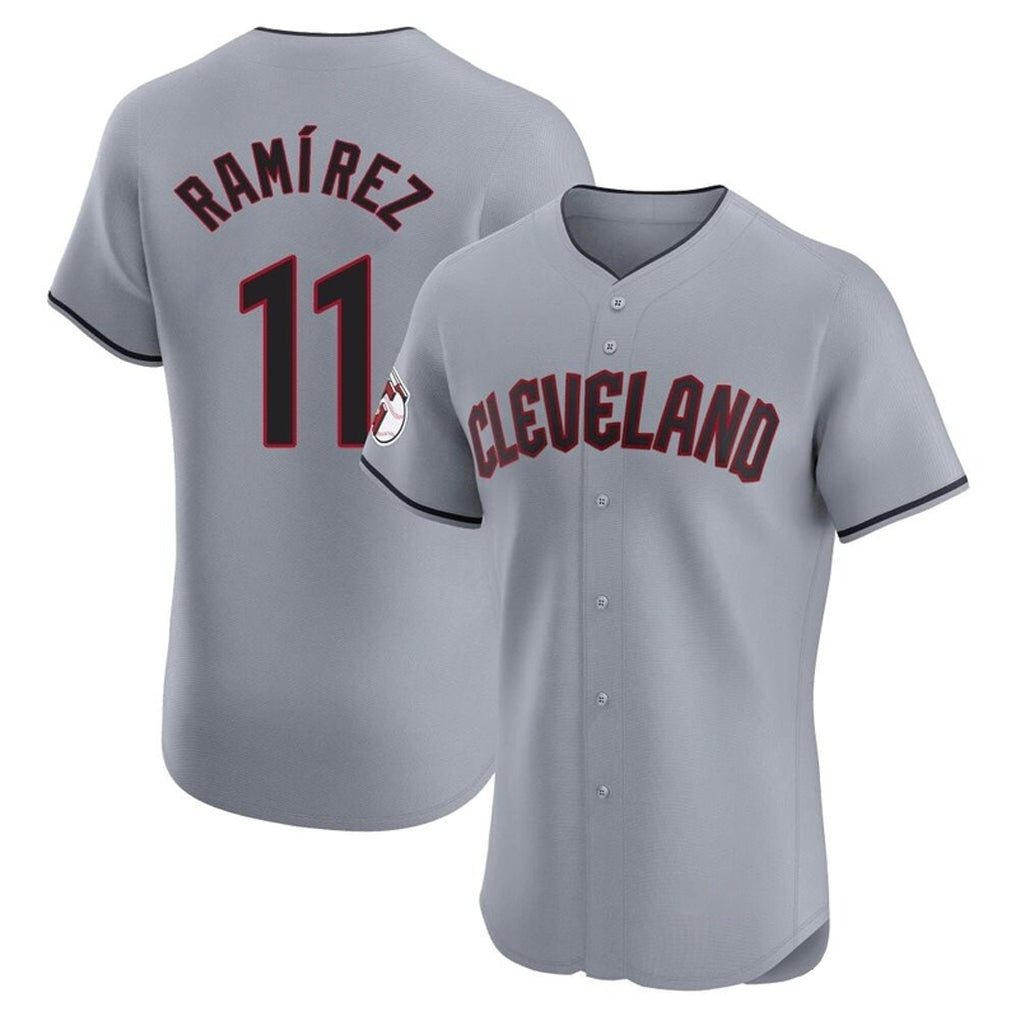 Blackjersey C.Guardians #11 Jose Ramirez Player Gray Road Limited Elite Home Stitched Jerseys