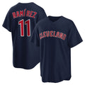Blackjersey C.Guardians #11 Jose Ramirez Player Navy Game Home Stitched Jerseys