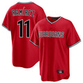 Blackjersey C.Guardians #11 Jose Ramirez Player Red Home Game Stitched Jerseys