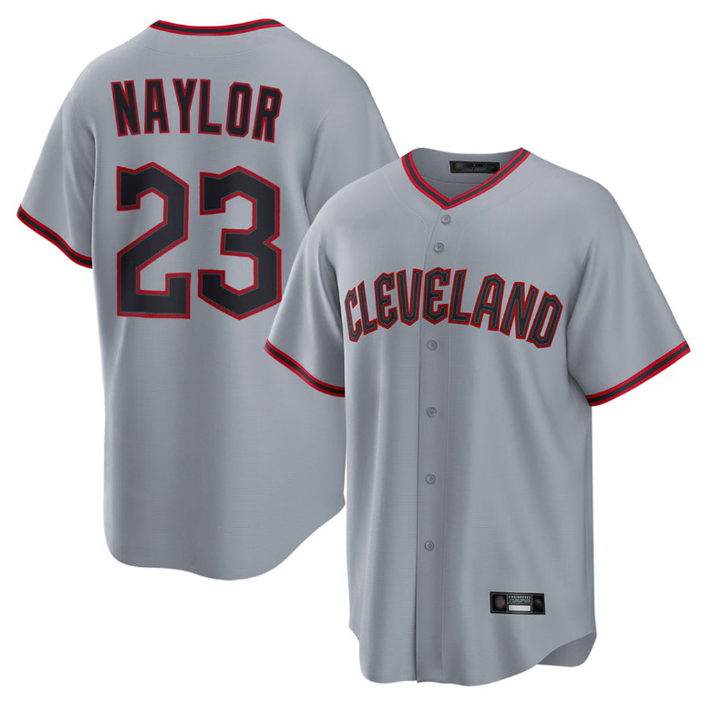 Blackjersey C.Guardians #23 Bo Naylor Player Gray Home Game Stitched Jerseys