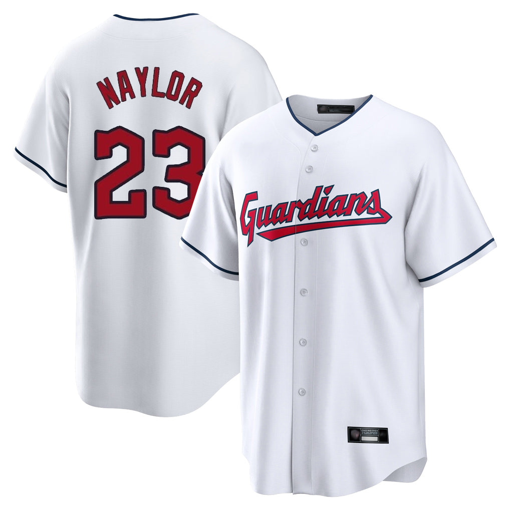 Blackjersey C.Guardians #23 Bo Naylor Player White Home Game Stitched Jerseys