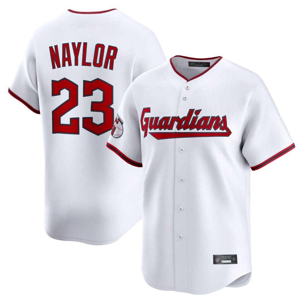 Blackjersey C.Guardians #23 Bo Naylor Player White Limited Home Game Stitched Jerseys