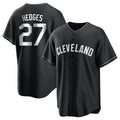 Blackjersey C.Guardians #27 Austin Hedges Player Black Home Game Stitched Jerseys