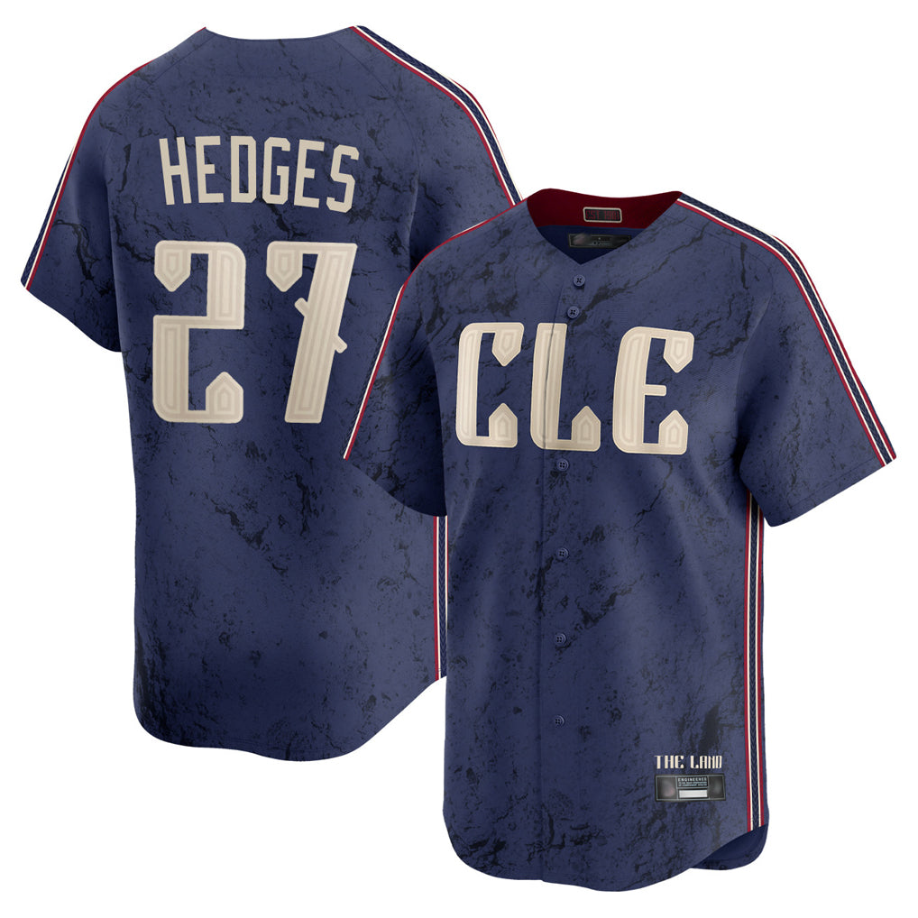 Blackjersey C.Guardians #27 Austin Hedges Player Navy City Connect Limited Home Stitched Jerseys