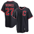 Blackjersey C.Guardians #27 Austin Hedges Player Navy Game Home Stitched Jerseys