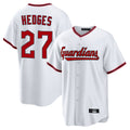 Blackjersey C.Guardians #27 Austin Hedges Player White Game Home Stitched Jerseys