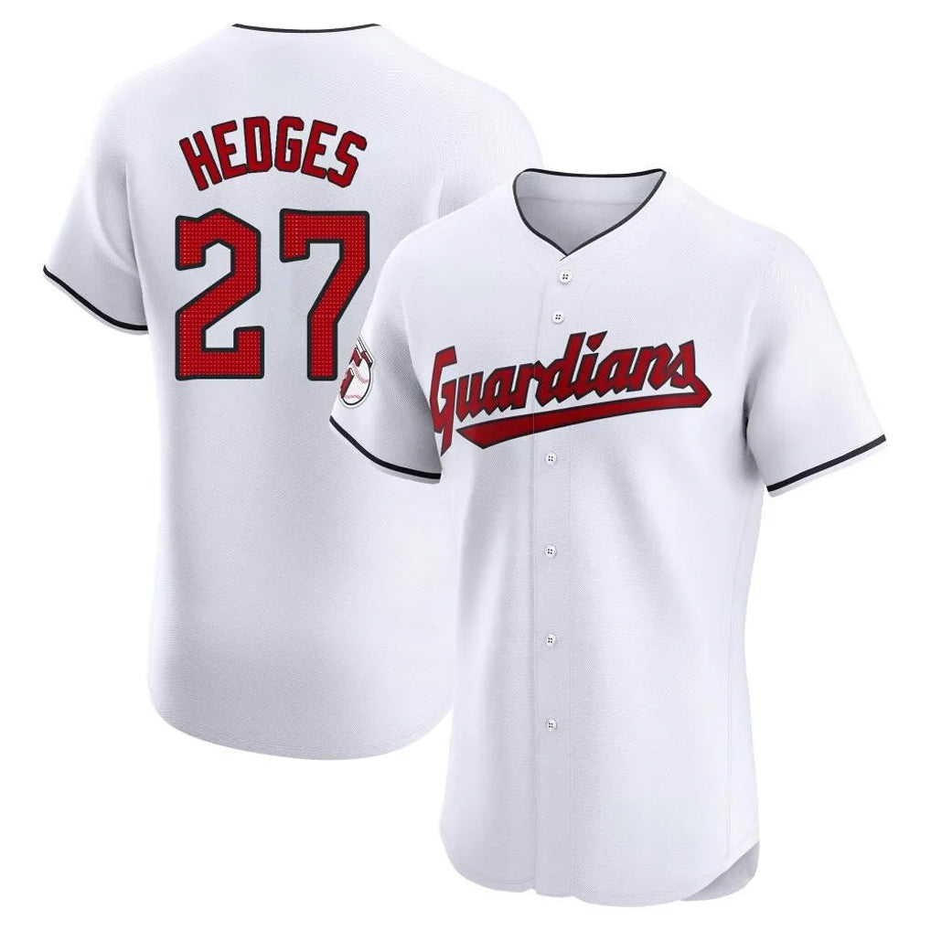 Blackjersey C.Guardians #27 Austin Hedges Player White Limited Elite Home Stitched Jerseys