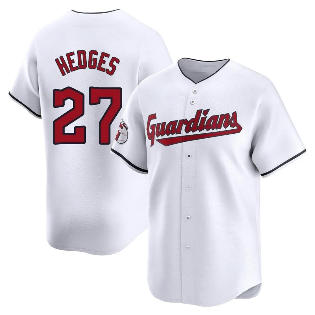 Blackjersey C.Guardians #27 Austin Hedges Player White Limited Home Stitched Jerseys