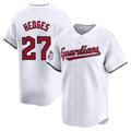 Blackjersey C.Guardians #27 Austin Hedges Player White Limited Home Stitched Jerseys