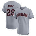 Blackjersey C.Guardians #28 Tanner Bibee Player Gray Road Limited Elite Home Stitched Jerseys