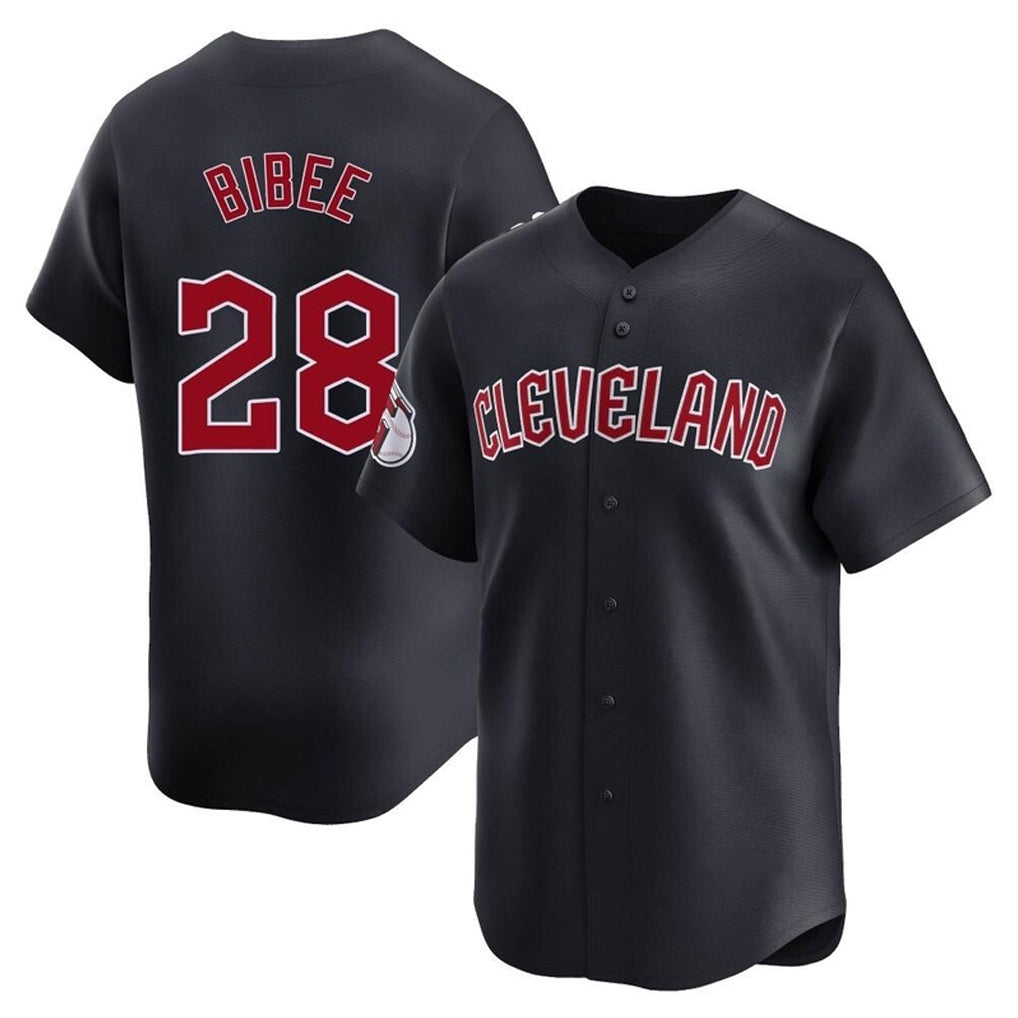 Blackjersey C.Guardians #28 Tanner Bibee Player Navy Limited Home Game Stitched Jerseys