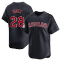 Blackjersey C.Guardians #28 Tanner Bibee Player Navy Limited Home Game Stitched Jerseys