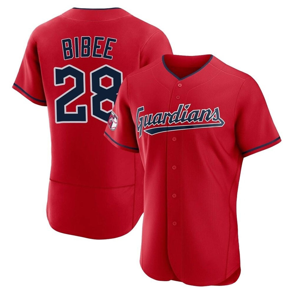 Blackjersey C.Guardians #28 Tanner Bibee Player Red Limited Elite Home Stitched Jerseys