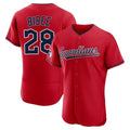 Blackjersey C.Guardians #28 Tanner Bibee Player Red Limited Elite Home Stitched Jerseys