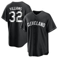 Blackjersey C.Guardians #32 Gavin Williams Player Black Home Game Stitched Jerseys